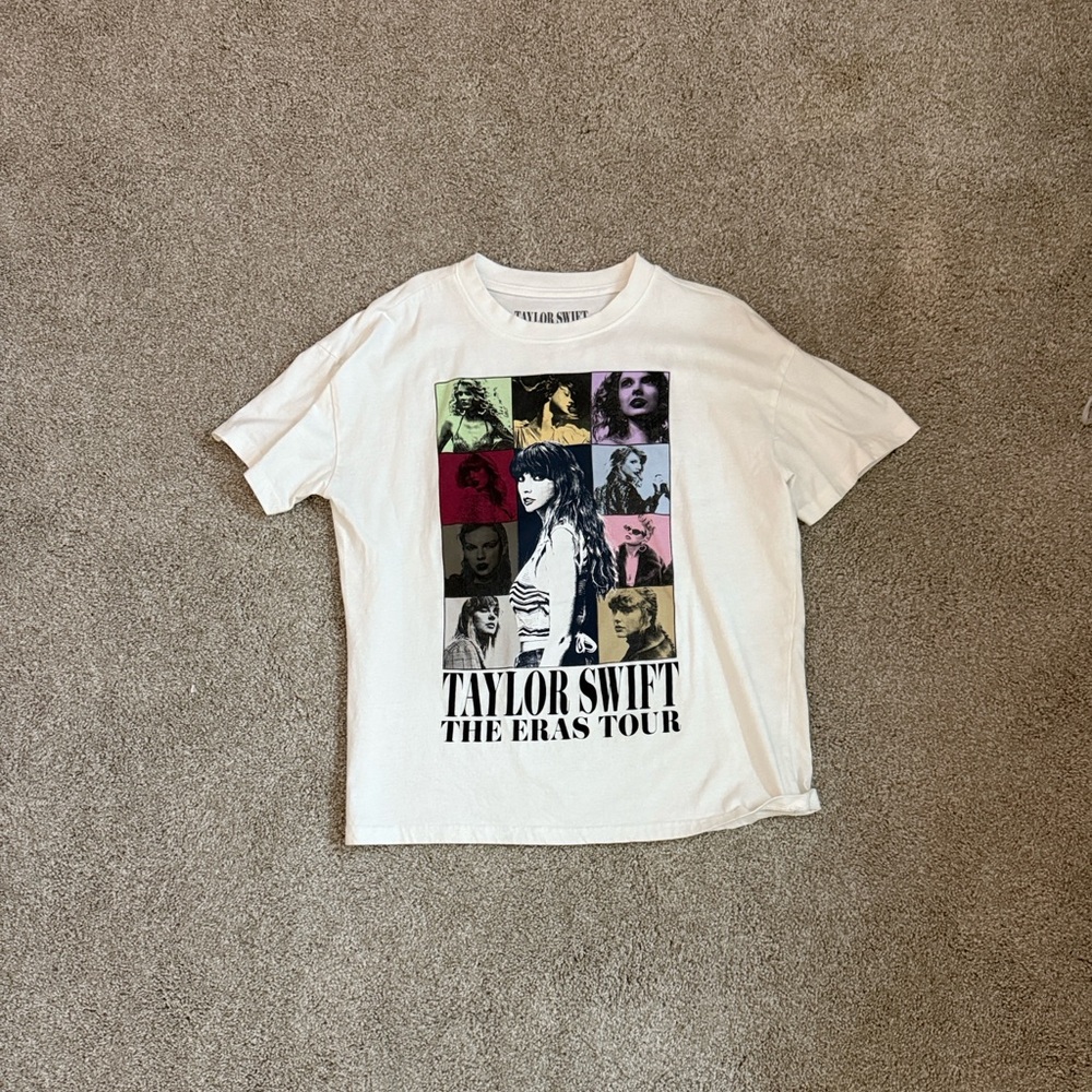 Taylor Swift The Eras Tour Graphic Tee - White and Multicolor